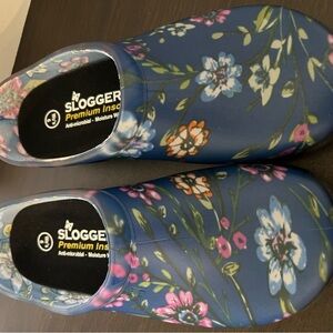 Sloggers Women's Blue Floral Mules
